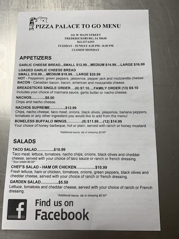 Pizza Palace Menu image 1